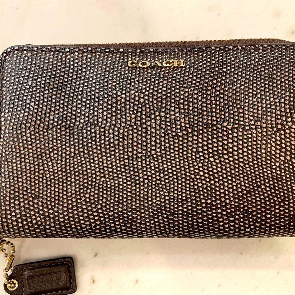 Coach sparkle Wristlet and Wallet